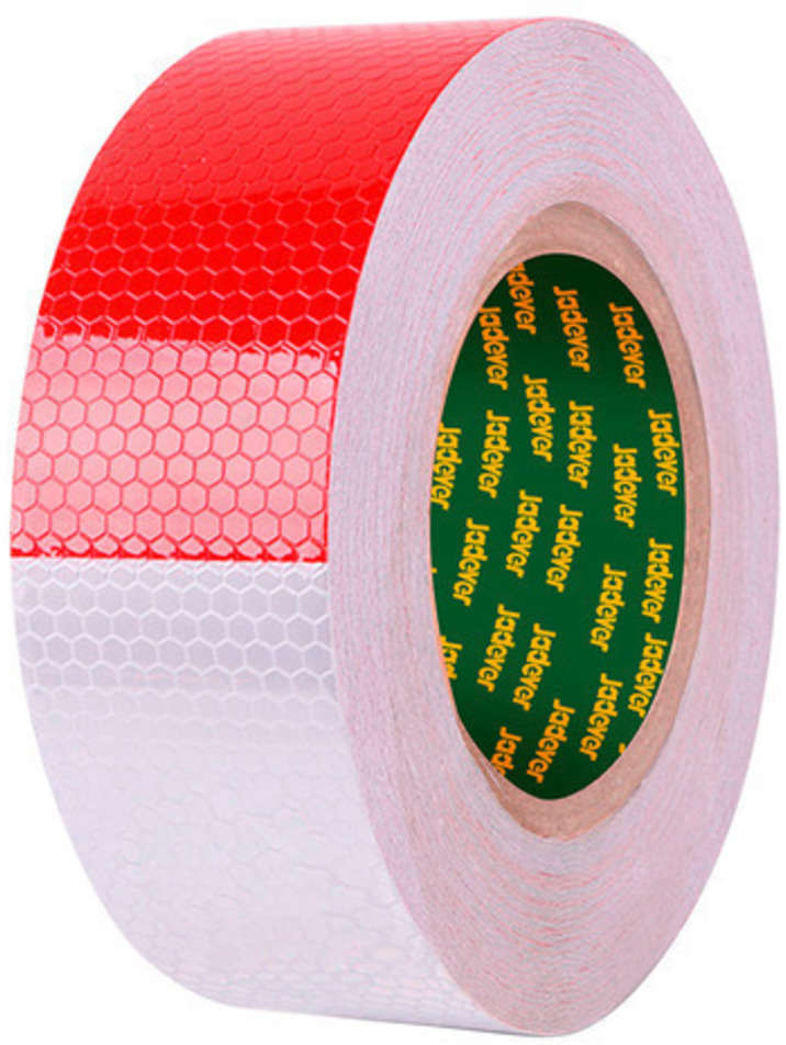 Jadever Reflective safety tape 25m length, 2-inch width, red/white JDPN5H50
