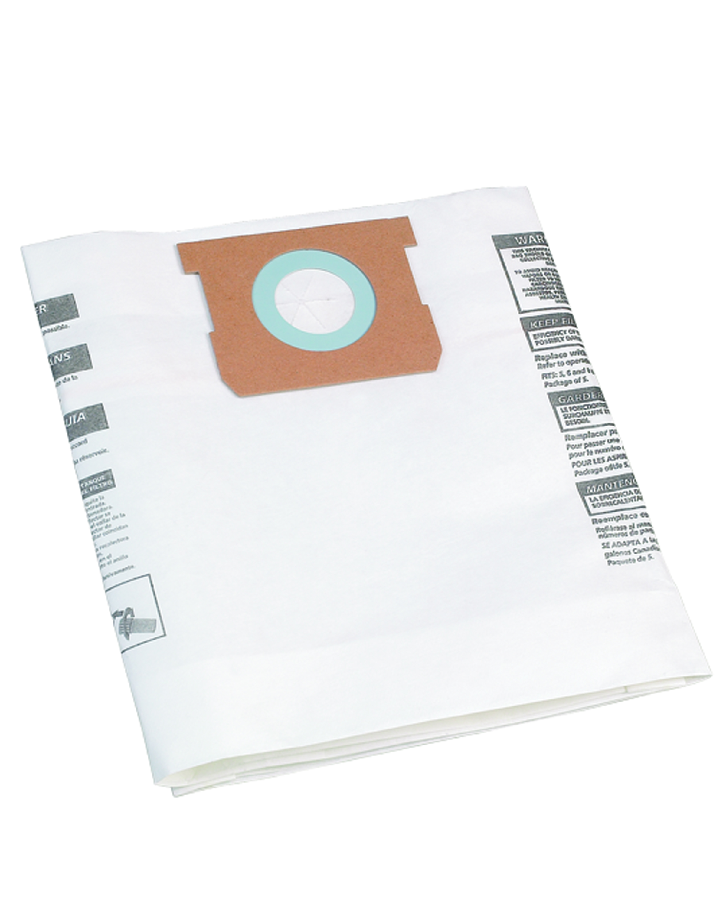 Shopvac Vacuum Cleaner Bag, 5-8 Gallons, Pack of 5 9066129