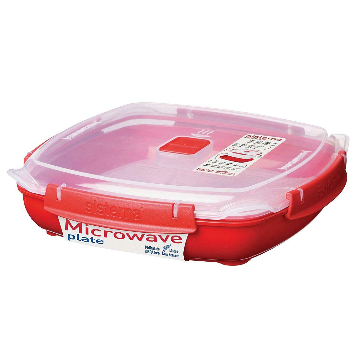 Sistema Microwave Plate/Container with Clip, 1.32 Ltrs, BPA Free 1106