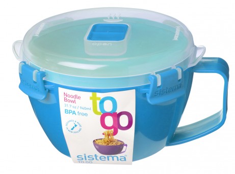 Sistema To Go Noodle Bowl, 940 ML, BPA Free, Microwave Safe, Assorted Colors 21100
