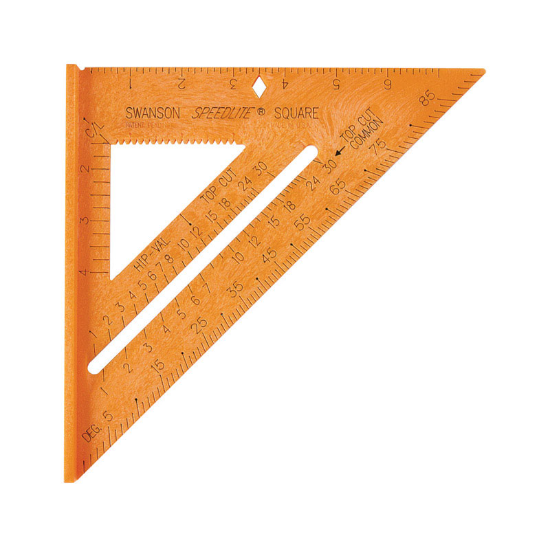 Swanson Plastic Speed Square Orange 8 In. L T0118