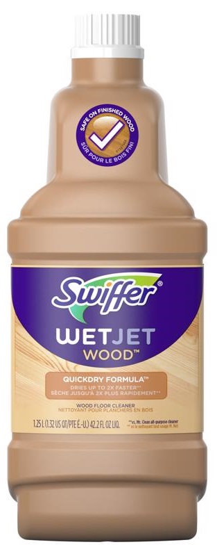 Swiffer WetJet Wood Floor Cleaner Refill, 1.2L. Quick Dry Formula, Home Scent 23682