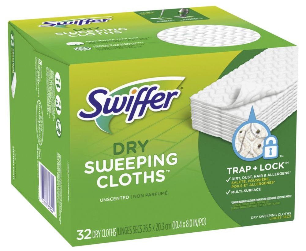 Swiffer Sweeper Dry Sweeping Mop Refills, 20.3 x 26.4 cm, Microfiber, Pack of 32 31822