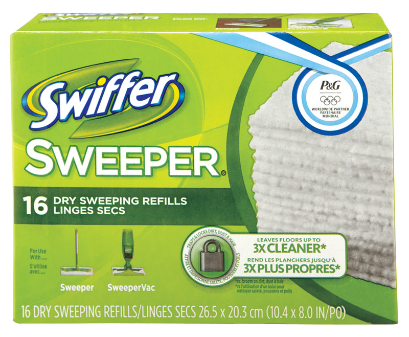 Swiffer Sweeper Dry Sweeping Mop Refills, 20.3 x 26.4 cm, Pack of 16 31821