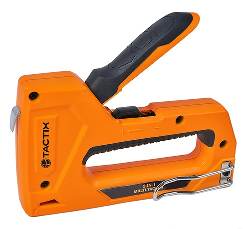 Tactix Heavy Duty Staple Gun, Includes 400 pcs Staples, Use with 11.3 mm wide & 4-14 mm Long Heavy Duty Staples 218013