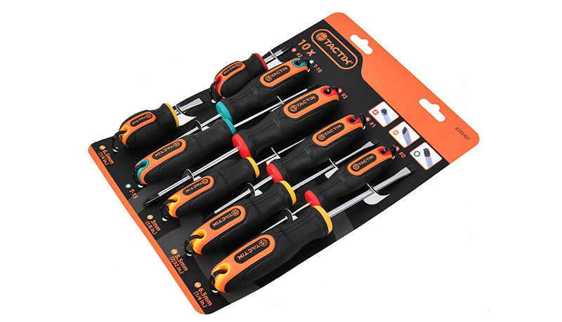 Tactix 10-Pcs Screwdriver Set 205407