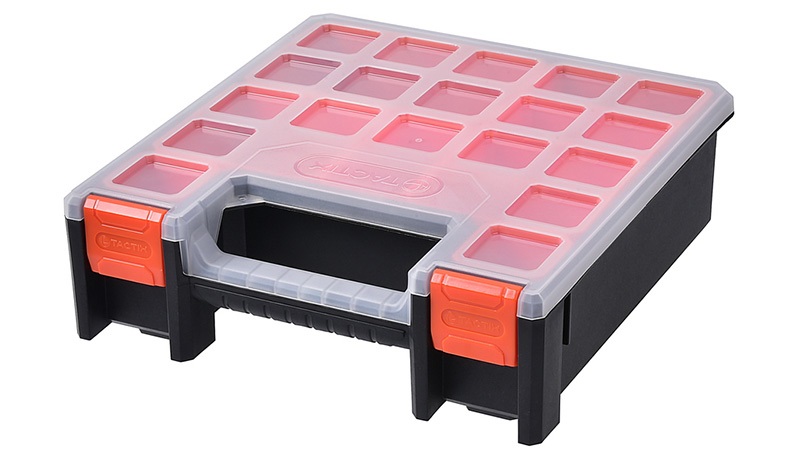 Tactix 9 Compartments Organizer, 11.5 inch, Removable Tubs & Dividers, 29.5 x 31.5 x 9.7 cm H, Plastic 320160