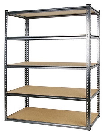 Tactix Performance 5-Tier Shelving Unit, 122 x 61 x 183 cm H, Adjustable Shelves, Powder Coated, Black 329022