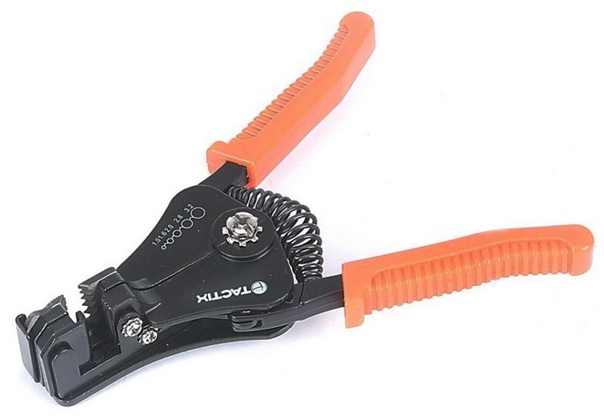 Tactix Automatic Wire Stripper, Strips 1.0, 1.6, 2.0, 2.6, 3.2 mm Diameter Cable 400011