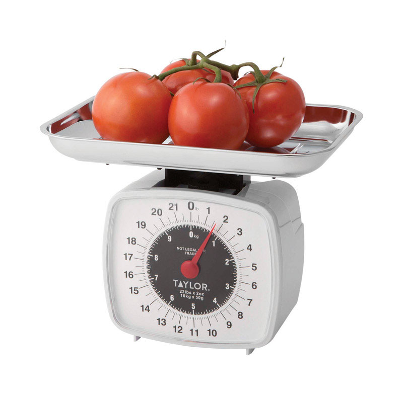 Taylor Analog Kitchen Scale 22 Weight Capacity White 38804016T