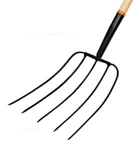 Truper 5-Tine Barley Fork, 54 inch Wood Handle 11008