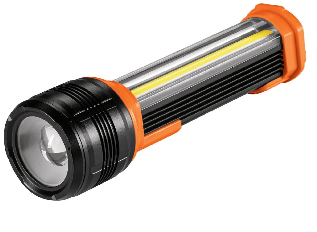 تروبر مصباح يدوي LED قابل لإعادة الشحن من Expert، بقوة 480 لومن، ومدى إضاءة يصل إلى 245 متر، و3 إعدادات، وقاعدة مغناطيسية. 13415