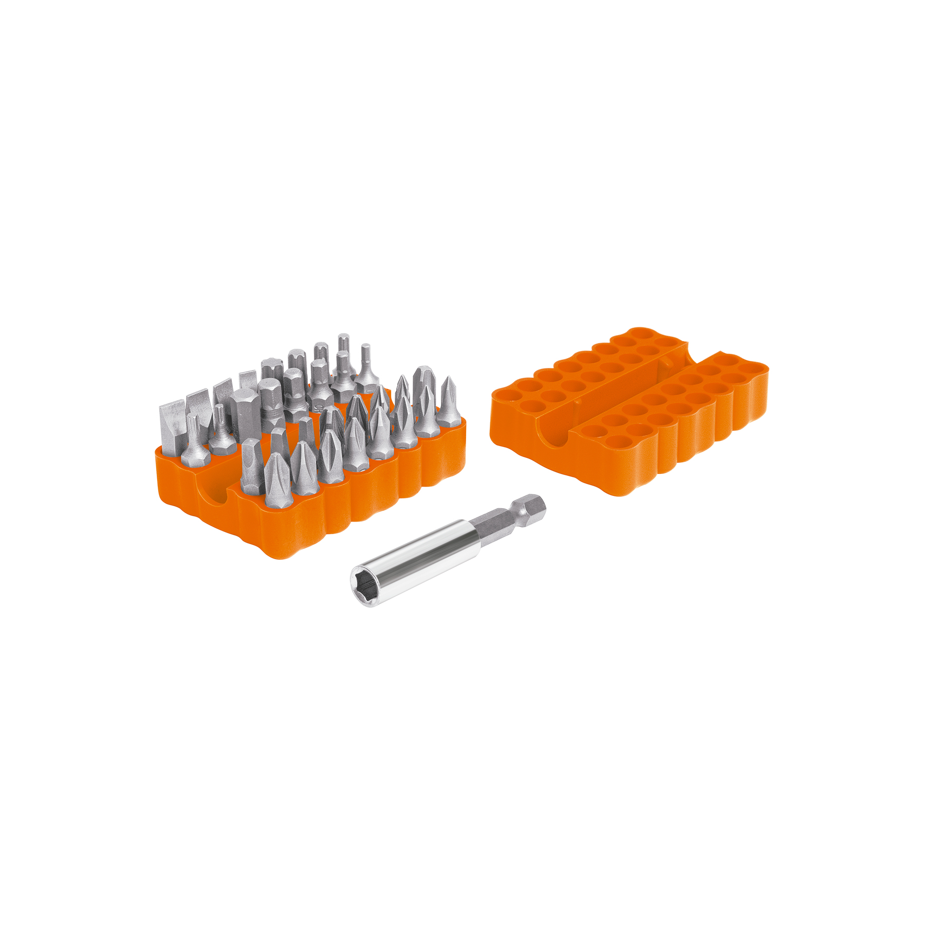 Truper 33-Pcs Insert Bit Set, 1 inch Length, 1/4 inch Shank, Chrome Vanadium Steel 17788