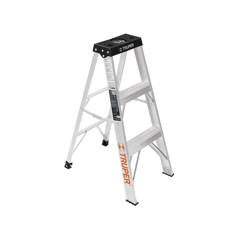 Truper 2-Step Aluminum Stepladder, 0.91 m, Load Capacity 91 Kg 16740