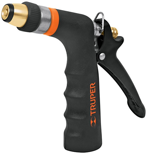 Truper 2-Pattern Comfort Grip Adjustable Metal Hose Trigger Nozzle 18476