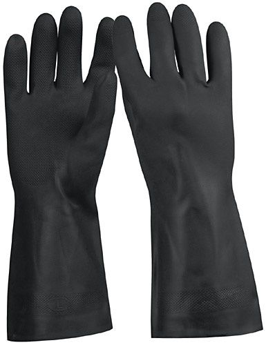 Truper Chloroprene Rubber Gloves, Large Size, For Chemical Handling 14271