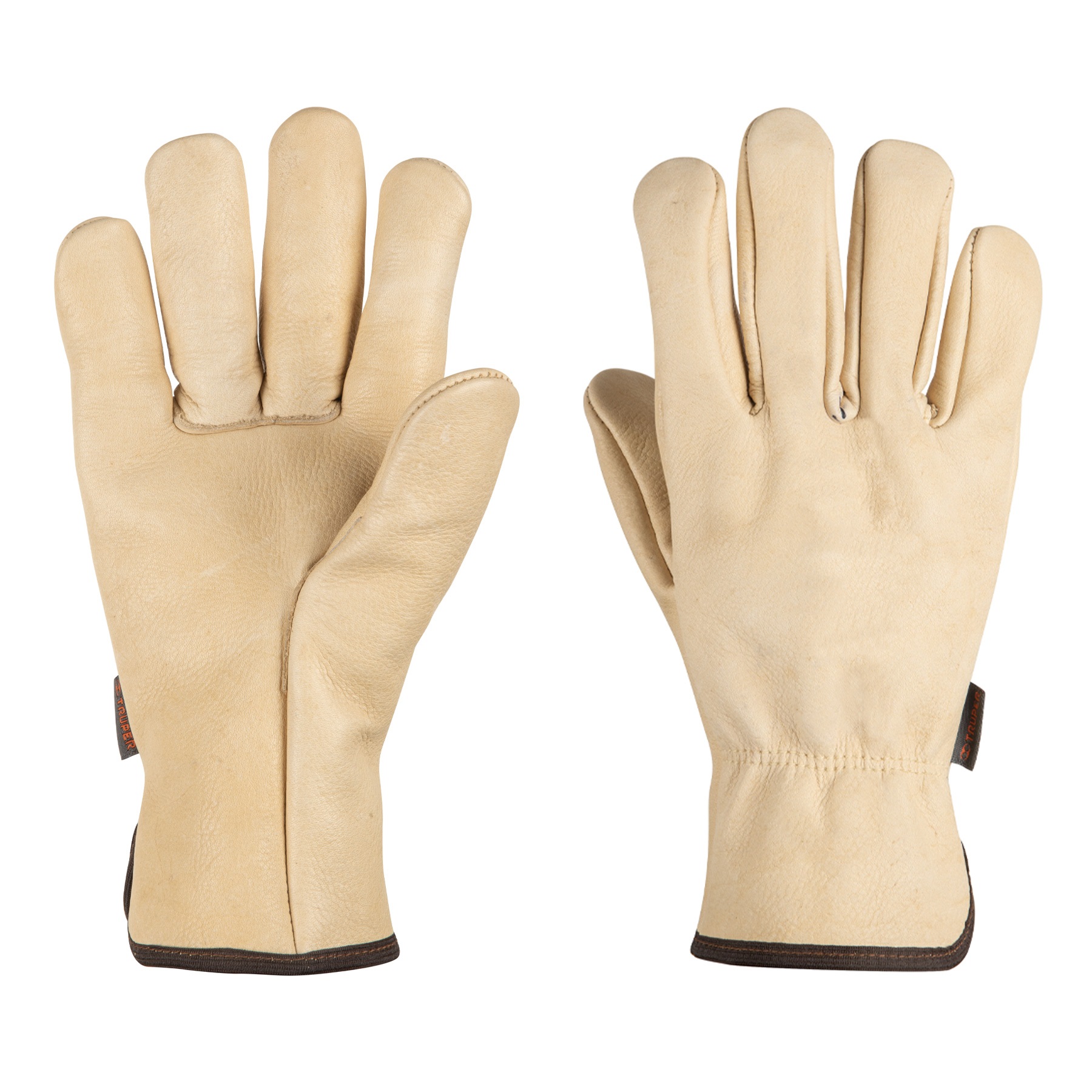Truper Cowhide Leather Gloves, General Purpose, One Size Fits All, Greater Softness & Comfort 17053