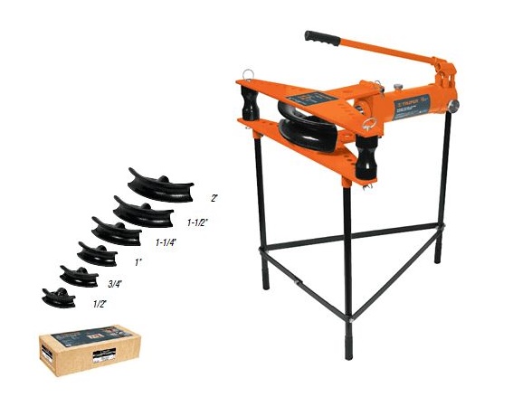 Truper , Heavy Duty Horizontal Pipe Bender, 1/2 inch to 2 inch, 12 Tons 12900