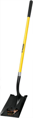 Truper 57-3/4 inch Long Handle Square Point Fiberglass Shovel 17167