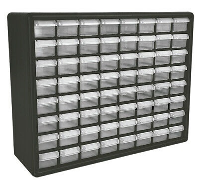 Truper 64-Compartment Parts Organizer, Impact Resistant ABS Frame, Polypropylene Drawers 10900