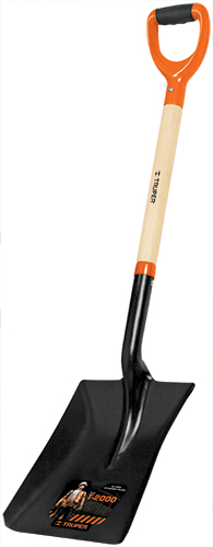 Truper D-Handle Square Point Shovel, 41 inch Wood Handle 17202
