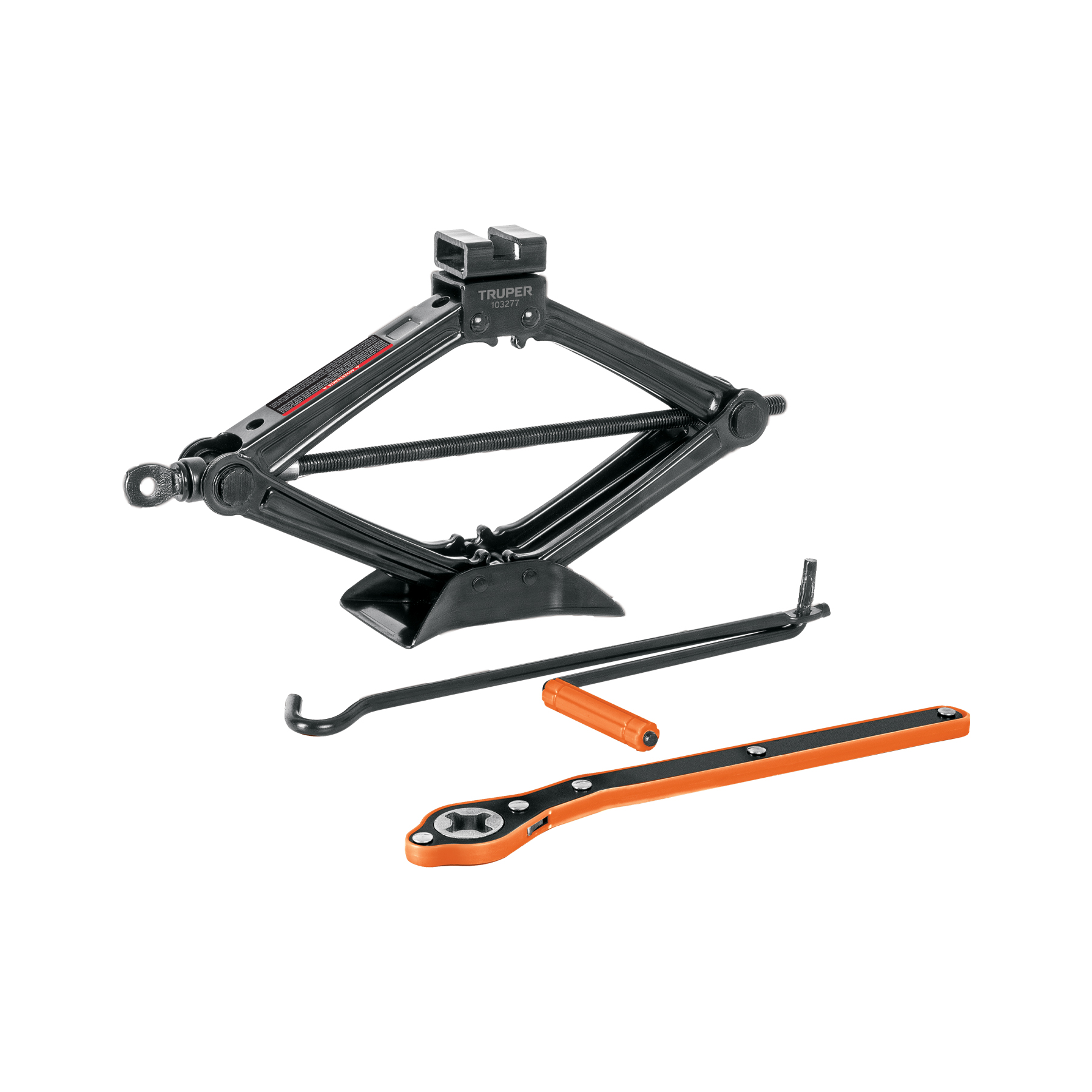 تروبر رافعة مقصية ميكانيكية، 1 طن، الحد الأدنى للارتفاع 10 سم، الحد الأقصى للارتفاع 40 سم، مصنوعة من الفولاذ، برتقالي/اسود 103277