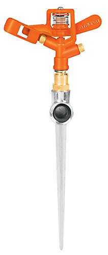 Truper One Way Full Coverage Metal Pulsating Sprinkler, Work Pressure: 40 to 50 PSI 10327
