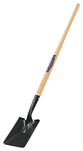 Truper Square Point Shovel, 45 inch Wood Handle 17205