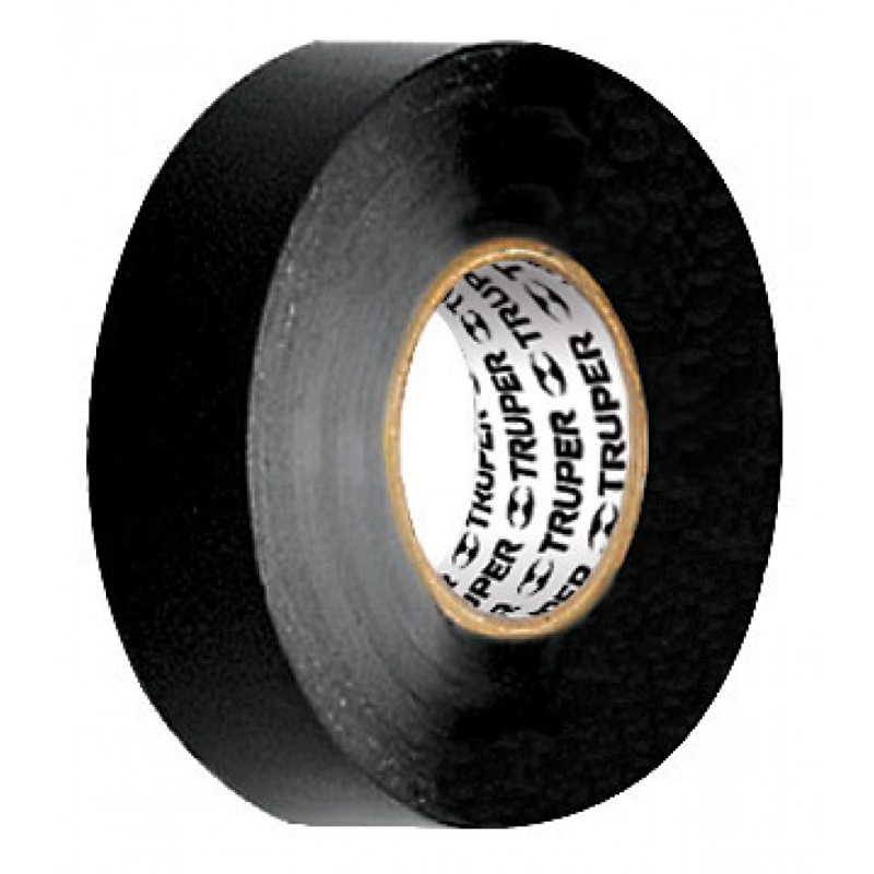 Truper Electrical Tape, 19 mm x 18 Mtrs, 0.18 mm Thickness, Black 12500