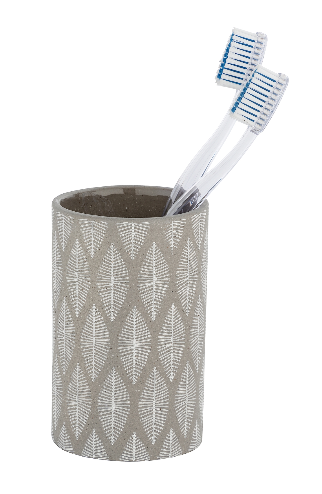 Wenko Tupian Bathroom Tumbler, Ceramic, Gray 23678100