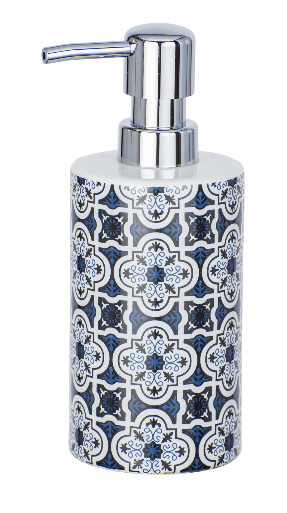 Wenko Murcia Liquid Soap Dispenser, 7 x 8.5 x 18 cm H, Ceramic, Blue 23200000