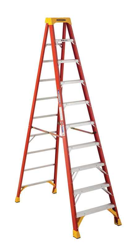 Werner 3.05 m. Fiberglass Step Ladder 136.08 kg. Type IA 6210