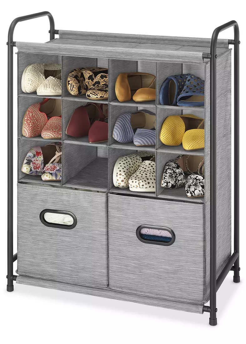 Whitmor Shoe Storage with 2 Drawers, 31 x 31 x 31 cm 5455-10143