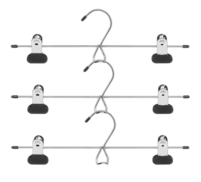 ويتمور علاقة تنانير/بناطيل، 5 × 5 × 5 سم، فولاذ، عبوة 3، أسود 6021-181-D