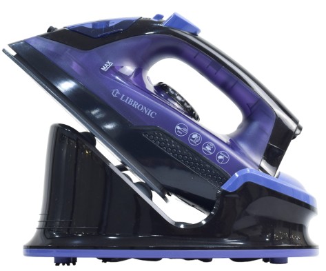 Libronic Cordless Multi-Purpose Steam Iron with Ceramic Soleplate, 1200W Power, Vertical & Horizontal Steam, and Safety System