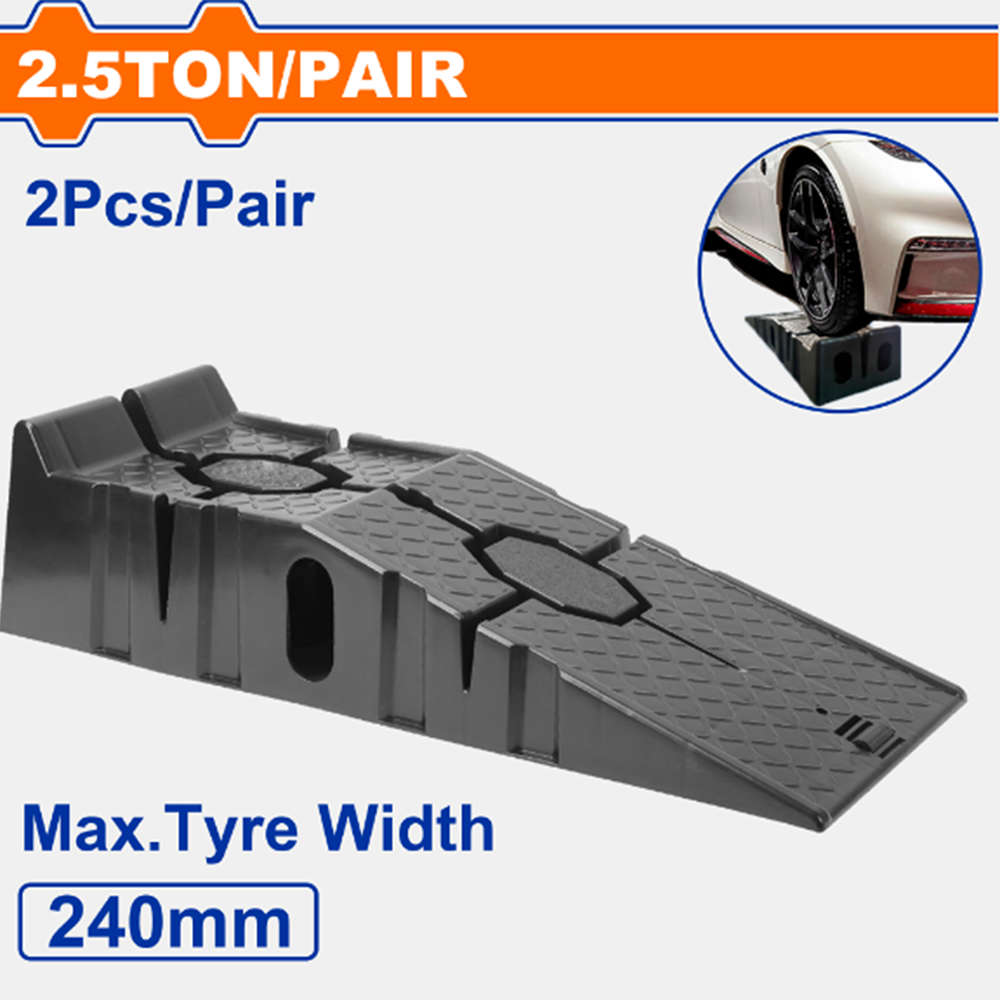 WADFOW Auto lifting ramp for vehicles with 2.5-ton capacity and 240mm tire width compatibility WVE2A25