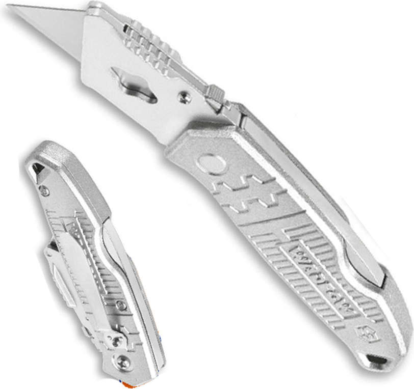 WADFOW Snap-off blade knife with 18mm x 100mm blade and flat push button WSK9461