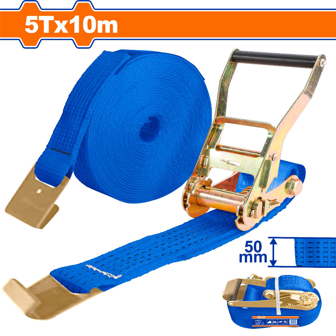 WADFOW Ratchet tie-down strap 5 tons capacity 10 meters length WRT23510