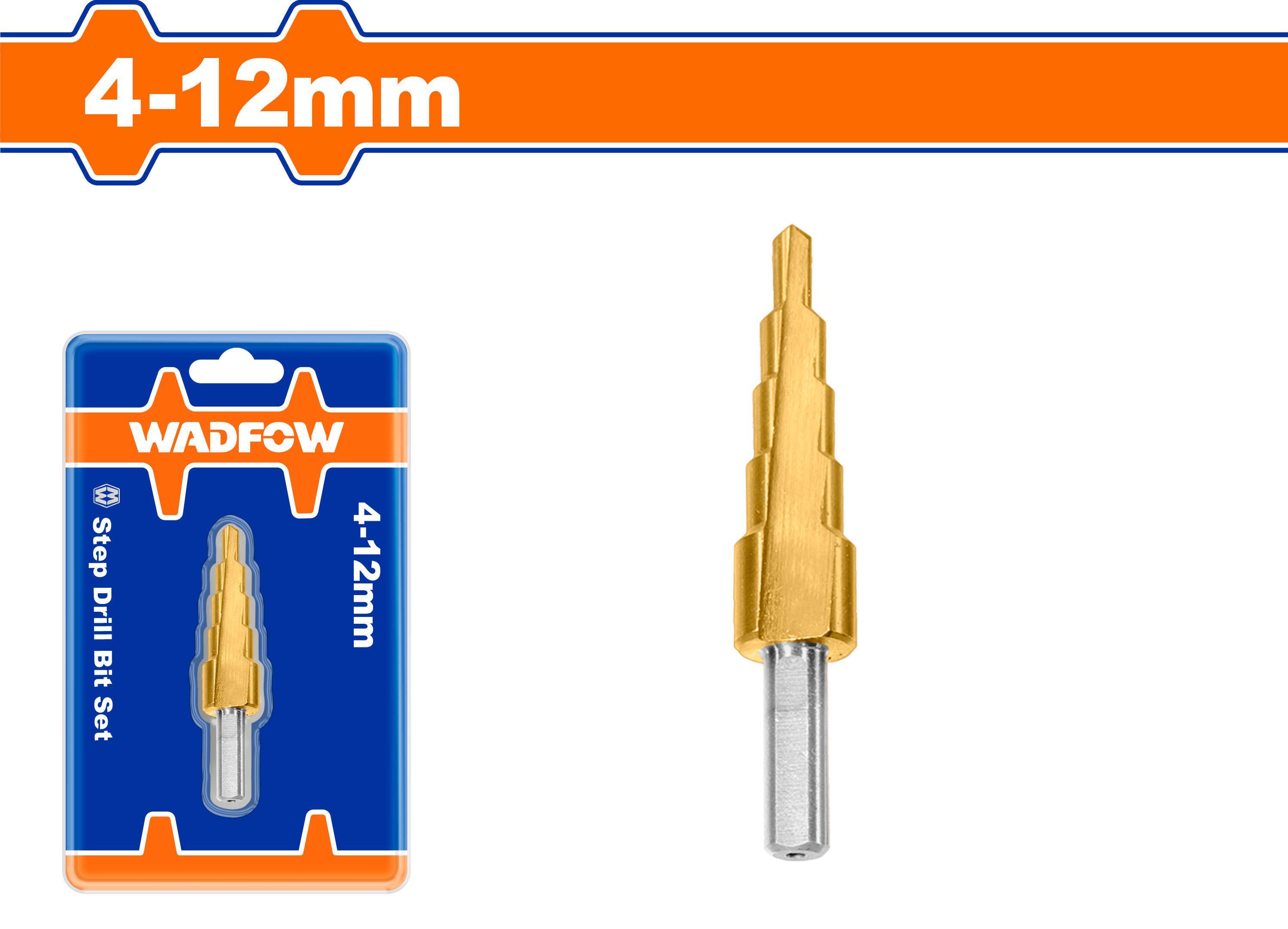 WADFOW step drill bit 4 - 12mm WJD1401