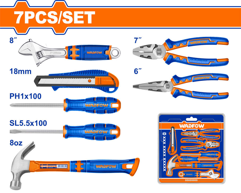 WADFOW hand tools set 7Pcs WHS5307