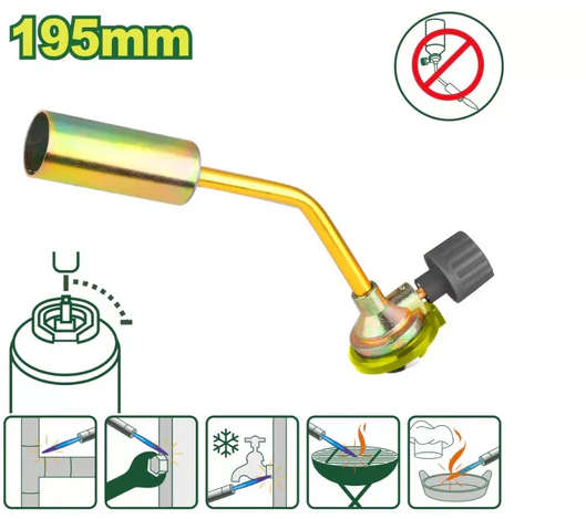 DYLLU Gas torch flame gun 195mm with adjustable flame temperature up to 1100°C DTFG2602