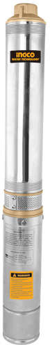 INGCO 4" Deep Well Pump 0.5 HP 370W 48m Max Head 6.0m³/h Flow Stainless Steel Body DWP3701