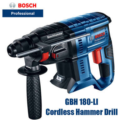 BOSCH Cordless rotary hammer with 18V brushless motor and SDS-plus tool holder, 2.0 J impact energy GBH180-LI