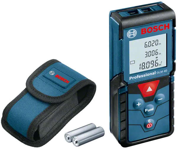BOSCH 40m Professional Laser Measure with area, volume, and indirect height calculation GLM40