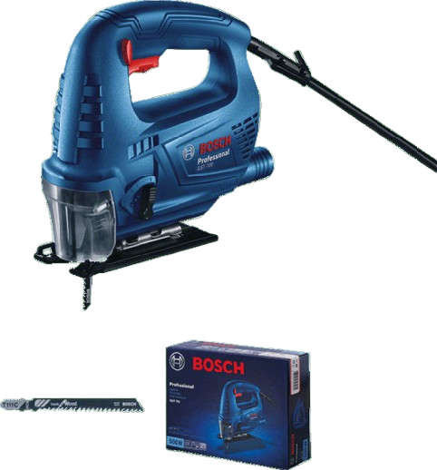 BOSCH Professional jigsaw with 500W power, 20mm stroke length, and 70mm cutting depth in wood GST700