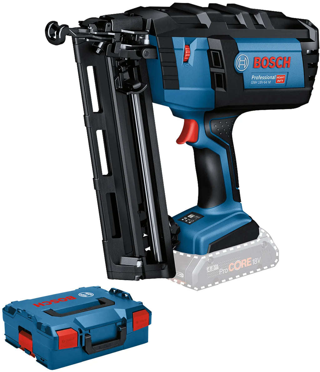 BOSCH Cordless Wood Nailer with Brad Head Nails, 18V, Brushless, Nail Length up to 64 mm, Professional Trim Finishing Tool GNH18V-64M
