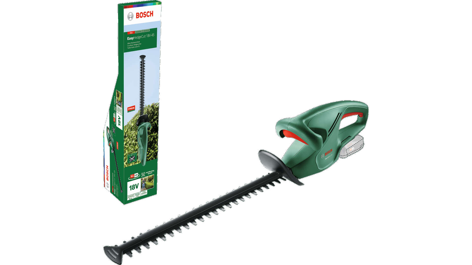 بوش مقص تقليم وتشذيب شحن بطول شفرة 45 سم ونظام بطارية 18 فولت EASYHEDGECUT18V-45