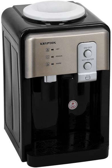 KRYPTON 5-liter top-loading hot and normal water dispenser with 2 taps and stainless steel water tank KNWD6380