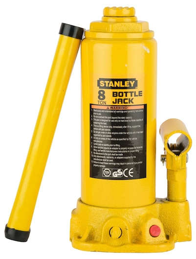 Stanley 8-ton hydraulic bottle jack with 181-370mm lifting height range ST90801CE