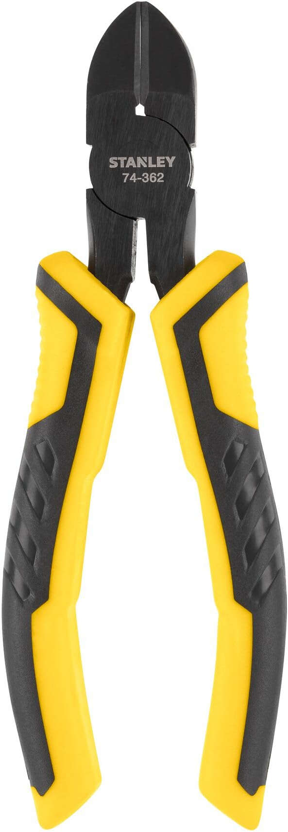 Stanley 150mm (6-inch) diagonal cutting pliers with ergonomic bi-material handles and heavy-duty drop-forged steel construction STHT0-74362